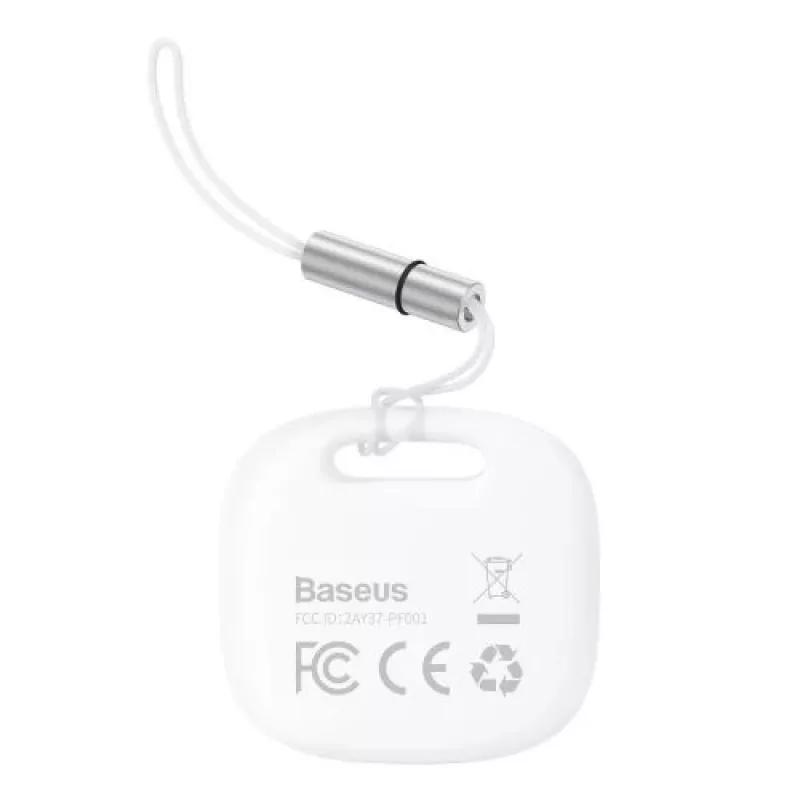 Baseus Home Intelligent T2 Pro raktų ir daiktų ieškiklis su raktų pakabuku, belaidis, BT 5.0, baltas (FMTP000002)