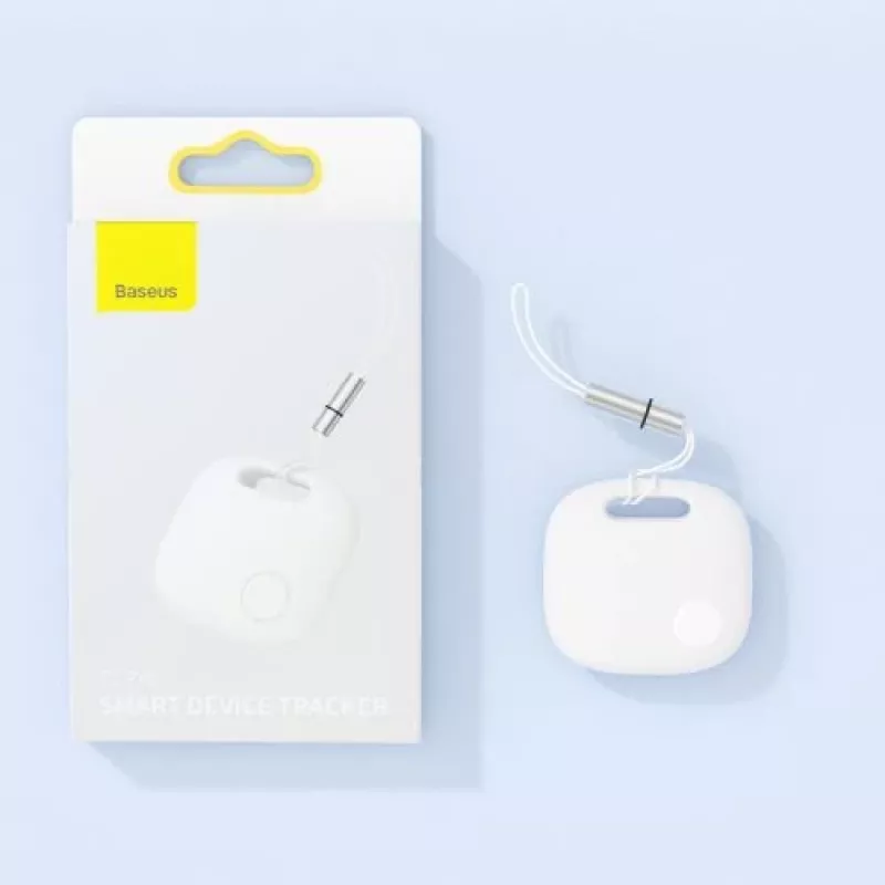 Baseus Home Intelligent T2 Pro raktų ir daiktų ieškiklis su raktų pakabuku, belaidis, BT 5.0, baltas (FMTP000002)