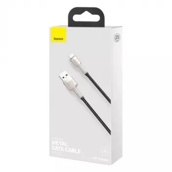 Baseus Lightning Cafule Series Metal Data Cable 2.4A 0.25m Black