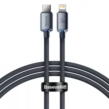 Baseus Lightning į USB-C PD QC laidas 20W 480Mbps 1,2m juodas