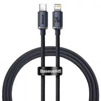 Baseus Lightning į USB-C PD QC laidas 20W 480Mbps 1,2m juodas