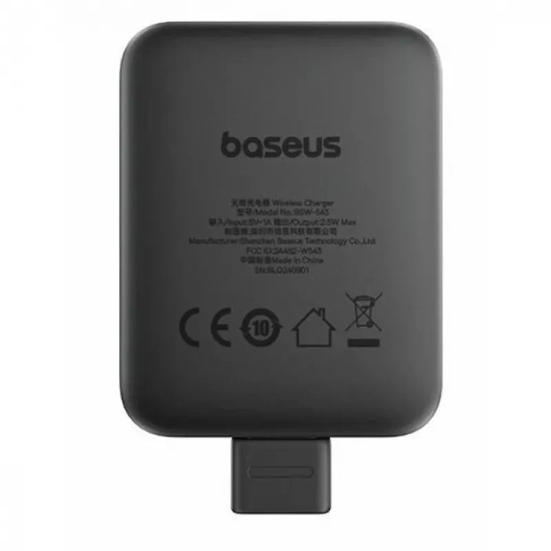 Baseus MagPro belaidis indukcinis įkroviklis, skirtas Apple Watch, 2,5 W, juodos spalvos