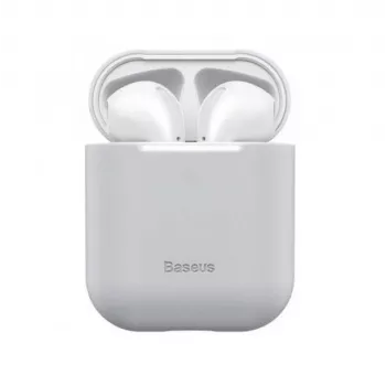 Baseus Silica Series itin plonas silikoninis apsauginis dėklas, skirtas AirPods 1/2, pilkas