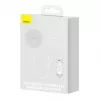 Baseus belaidis automobilinis įkroviklis su MagSafe 15W laikikliu ventiliacijos angai + USB Type C 25W baltas