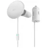 Baseus belaidis automobilinis įkroviklis su MagSafe 15W laikikliu ventiliacijos angai + USB Type C 25W baltas