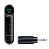 Baseus WXQY-01 Bluetooth 5.0 automobilinis AUX imtuvas su Micro USB įkrovimu – 10 m veikimo atstumas, 145 mAh, juodos spalvos | Kur.lt