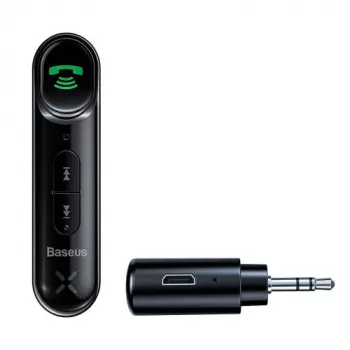 Baseus WXQY-01 Bluetooth 5.0 automobilinis AUX imtuvas su Micro USB įkrovimu – 10 m veikimo atstumas, 145 mAh, juodos spalvos | Kur.lt