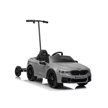 Automobilis su baterija BMW M5 Z su platforma tėvams sidabrinis lakuotas
