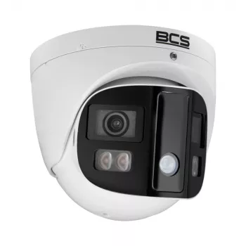 BCS 4MP IP kupolinė kamera su AI perimetro apsauga, 2,8 mm fiksuotas objektyvas, PoE, IP67, IK10, balta