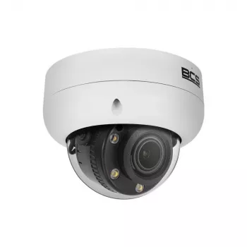 BCS 8MP IP kupolinė kamera BCS-L-DIP58VCR5L5-Ai1 su motorizuotu varifokaliniu objektyvu, AI perimetro apsauga, 50 m IR, IP67, IK10