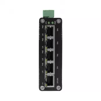BCS ISP04G01G pramoninis 4 prievadų PoE+ komutatorius su 1 Gigabit kylančiąja nuoroda