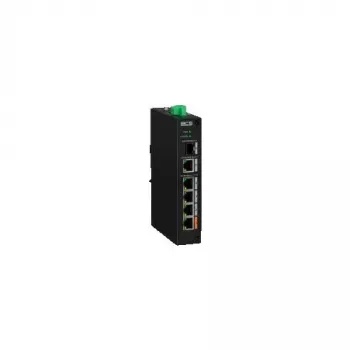 BCS-L-SP0401G-1SFP(2) 5 prievadų nevaldomas PoE+ jungiklis (4 PoE prievadai, 1 SFP kylantis ryšys)