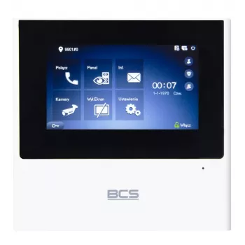 BCS-MON4000W-S 7 colių IP vaizdo domofono vidaus stotelė su jutikliniu ekranu, balta