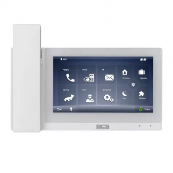BCS-MON7500W-S 7 colių lietimui jautrus belaidis vaizdo domofono monitorius, baltas