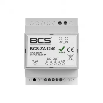 BCS-ZA1240 maitinimo blokas 12V 4A 48W AC/DC adapteris su IEC C8 įvadu