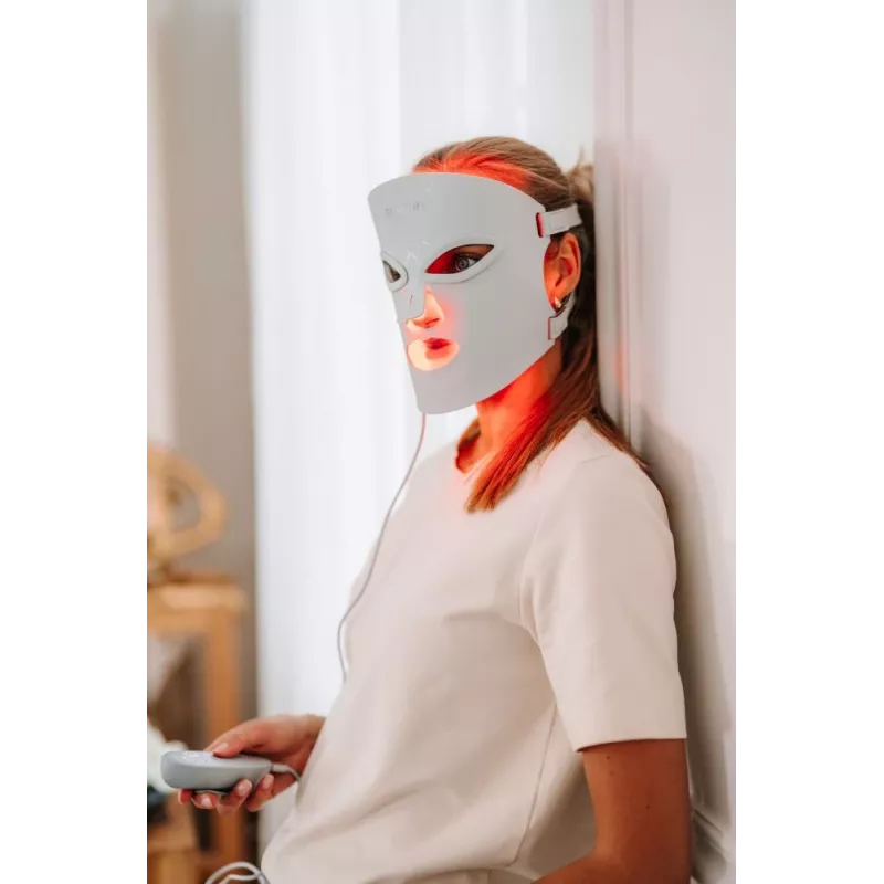 Beautifly AuraSkin Pro LED veido kaukė su šviesos terapija – 7 spalvos, 192 diodai, įkraunama