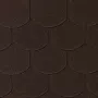 BEAVER Roof Shingle Brown 1 pakuotė = 3,85 m² (24 gontai, po 0,16 m²) – bituminis bebro uodegos gontas, armuotas stiklo pluoštu, keraminėmis granulėmis, atsparus UV ir orams