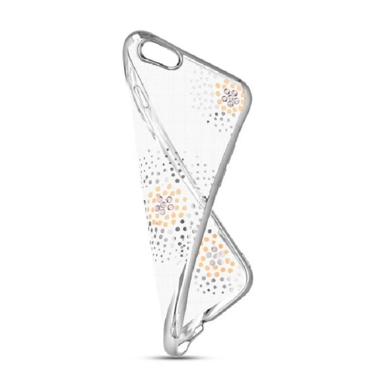 Beeyo Sony Xperia E5 Flower Dots TPU Case sidabrinis