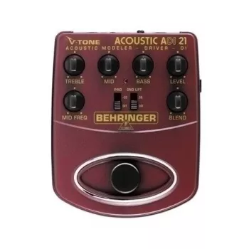 Behringer ADI21 akustinės gitaros preamp / DI dėžutė su 3 juostų ekvalaizeriu ir grįžtamojo ryšio valdymu