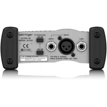 Behringer DI100 Ultra-DI Aktyvi Tiesioginio Įvedimo Dėžutė