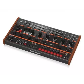 Behringer GRIND hibridinis sintezatorius, pusiau modulinis, stalinis, su analoginiais VCO, voktebeliais, dvigubais filtrais, sekvenseriumi ir Multi-FX