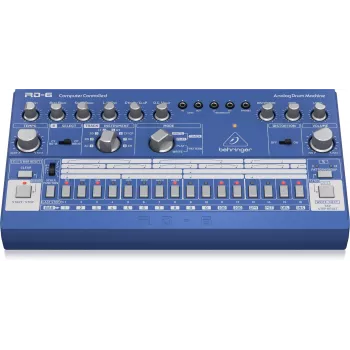 Behringer RD-6-BU analoginis ritmo ir būgnų aparatas, mėlynas
