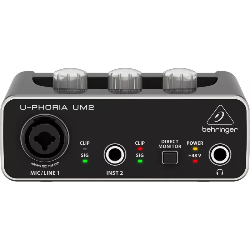 Behringer UM2 USB garso sąsaja su XENYX mikrofono preampu ir +48V fantominiu maitinimu | Kur.lt