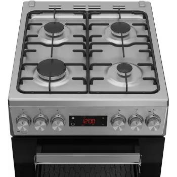 BEKO FSM52320TXDT Laisvai pastatoma elektrinė viryklė su keramine kaitlente, ventiliacine orkaite, nerūdijančiu plienu