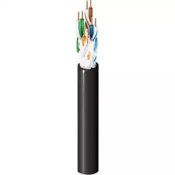 Belden Category 5e OSP kabelis, 4 poros, 24 AWG, 1000 pėdų (305 m), juodas