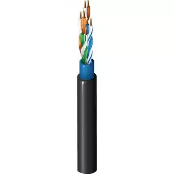 Belden CatSnake 5E kategorijos taktinis eterneto kabelis, 24 AWG suvyta varinė gysla, UTP, TPE apvalkalas, juodas, 100 MHz, gigabitinis, labai lankstus