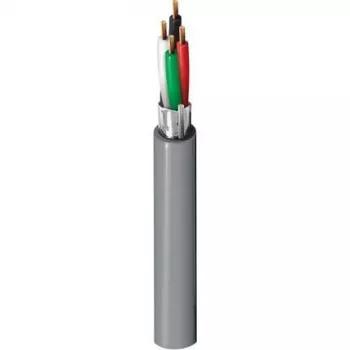Belden Security & Sound, #22-4c BC, Ekranuotas kelių laidų kabelis, 4 laidai, 22 AWG, Plikas varis, CMR, 300V, Pilka PVC apvalkalas