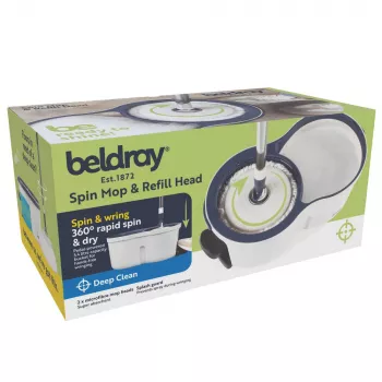 Beldray LA00000005EU7 Spin Mop & Refill Head - Pilka/Mėlyna