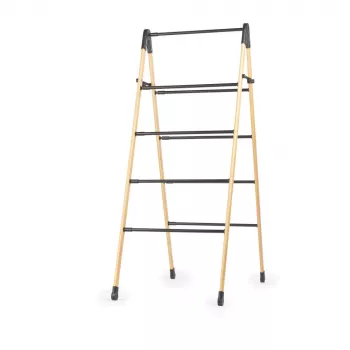 Beldray LA00000051EU7 Bamboo Clothes Airer - Sulankstomas A formos džiovintuvas, 7 m džiovinimo erdvė, 12 bėgelių, 2 pakopos, natūralus bambukas
