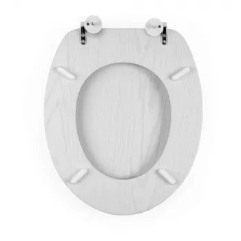 Beldray LA00000073WHTEU7 Medinis tualeto dangtis – lėtas uždarymas, baltas, ovalus