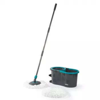 Beldray LA00000186UFEU7 Anti-bac Spin & Wring Mop Set - Pilka/Mėlyna