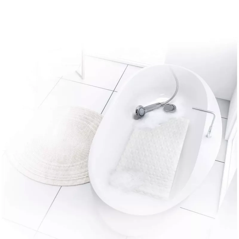 Beldray LA032661UFPFS Antibakterinis guminis vonios kilimėlis – baltas, neslystantis, su siurbtukais