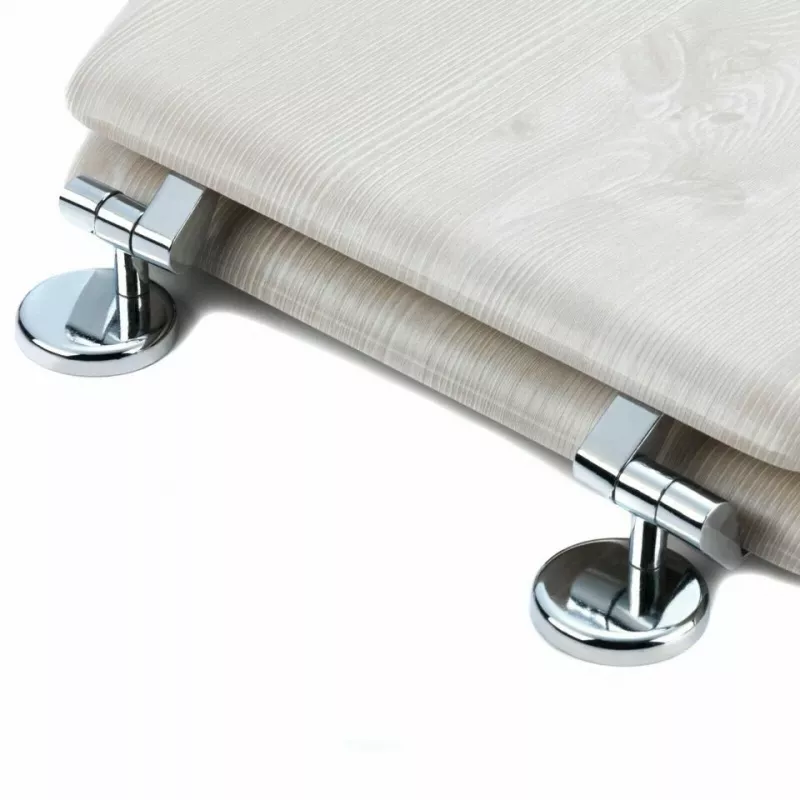 Beldray LA033710WOAKPFEU7 medinis MDF tualeto dangtis, White Oak, Soft Close