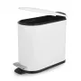 Beldray LA036690WHTPEU7 Slimline D formos pedalinis šiukšlių kibiras, 5 litrų, baltas