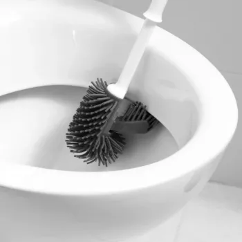 Beldray LA084538PUFFEU7X Antibac Silicone Toilet Brush with Holder, Violetinė