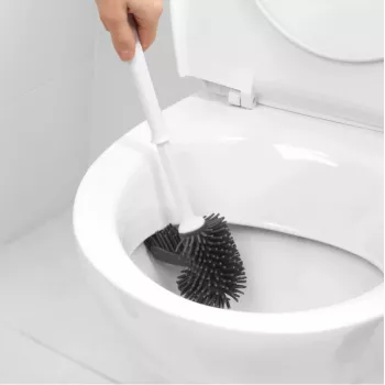 Beldray LA084538PUFFEU7X Antibac Silicone Toilet Brush with Holder, Violetinė
