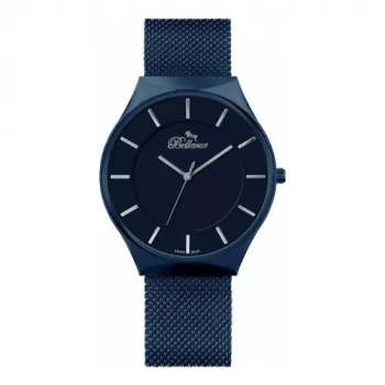 BELLEVUE vyriškas analoginis kvarcinis laikrodis E58 32mm nerūdijantis plienas juoda oda