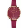 BELLEVUE Woman B50 35mm Quartz Analog Watch Silver Dial Black Leather Strap