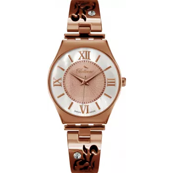 BELLEVUE Woman D17 laikrodis 33mm nerūdijančio plieno sidabrinis ciferblatas juoda oda