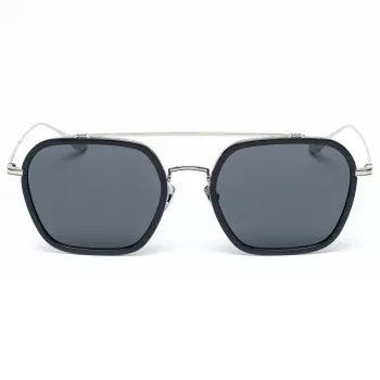 Belstaff Merrikiigris vyriški akiniai nuo saulės – pilkas acetatinis rėmelis su pilkais polikarbonatiniais lęšiais – 52/17/140 mm
