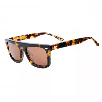 Belstaff Randford S153 Unisex Akiniai - Juodas Acetato Rėmelis, Pilki Polikarbonato Lęšiai, 52 mm