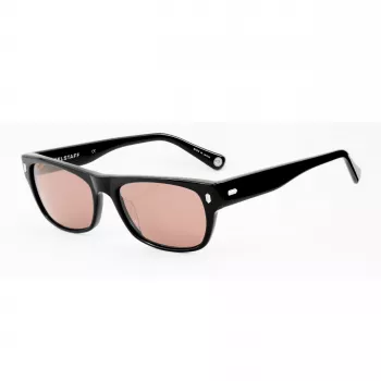 BELSTAFF Moteriški akiniai nuo saulės Hudson-S185 – juodas rėmelis, pilki lęšiai, 54 mm