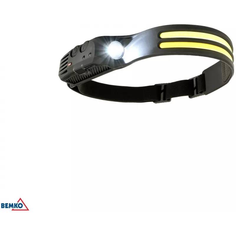 BEMKO C49-LTC01 Įkraunamas LED žibintuvėlis ant galvos, 1200mAh, 100 liumenų, IPX4, 80m spindulys