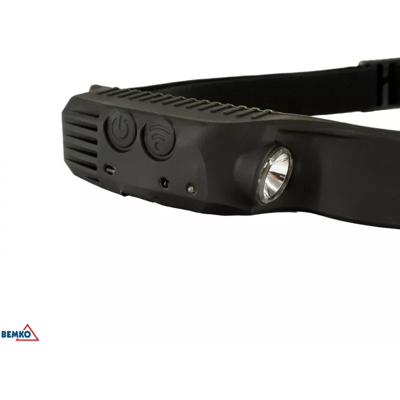 BEMKO C49-LTC01 Įkraunamas LED žibintuvėlis ant galvos, 1200mAh, 100 liumenų, IPX4, 80m spindulys