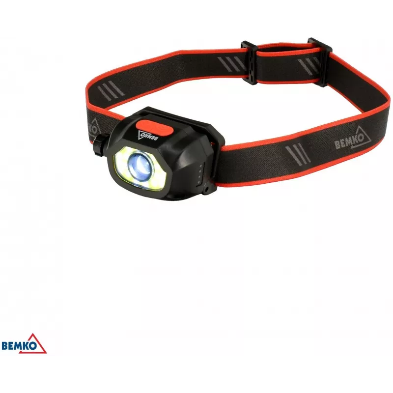 BEMKO C49-LTC02 Daugiafunkcis įkraunamas LED žibintuvėlis ant galvos, 200 lm, 6500K, 1200 mAh, IP44
