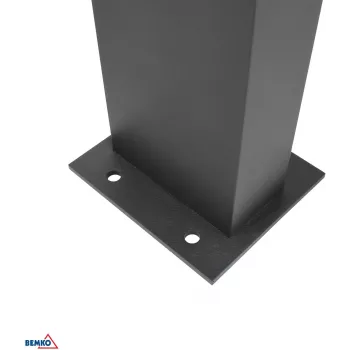 BEMKO SOLVEO Hybrid LED sodo žibintas, 7W, 600lm, CCT 3000K/4000K/6500K, 80cm, IP65, tamsiai pilkas, PIR jutiklis